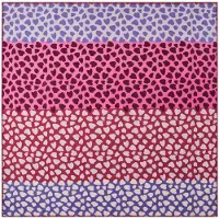 Codello Foulard gris clair / bleu violet / rose / rouge