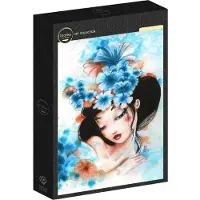 Grafika Puzzle Misstigri - Blue Flowers - 1000 pièces