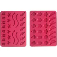 Ibili Lot de 2 moules à oursons en gomme - Rose Rose - Taille unique