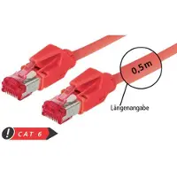 Tecline 718015R 718015R DRAKA cordon cat 6 S/FTP (PIMF) TM21 0-hal Rouge, 1,5 m