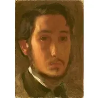 Grafika Puzzle Edgar Degas : Autoportrait avec Col Blanc, 1857 - 1000 pièces