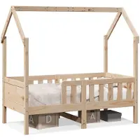 vidaXL Lit d'enfant Lit de maison 70x140 cm pin massif