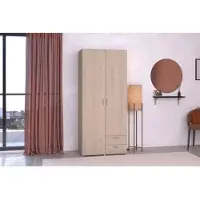 Parisot Armoire Salvador avec 2 portes & 2 tiroirs - chêne Jackson