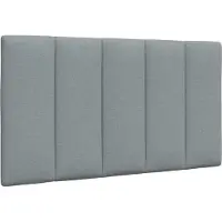 vidaXL Coussin de tête de lit "Hanko" gris clair 80 cm Tissu