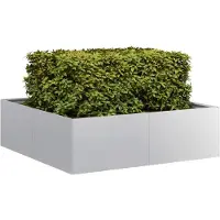 vidaXL Jardinière 100x100x30 cm acier galvanisé
