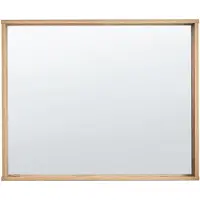 Beliani Miroir ROSELL Bois d'ingénierie Bois clair