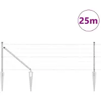 vidaXL Clôture en fil de fer soudé avec pointes, 25 x 0,6 m (L x H)