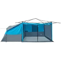 vidaXL Tente intérieure pour 8 personnes, couleur bleue, en tissu taffetas