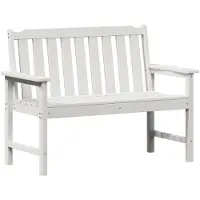 vidaXL Banc de jardin blanc 120 x 59 x 88 cm en PEHD