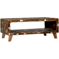 vidaXL Table basse 90X50X35 Cm Bois massif de récupération Lumarko