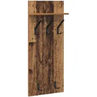 vidaXL Porte-manteau mural avec étagère Bois ancien 90 x 40 x 10 cm