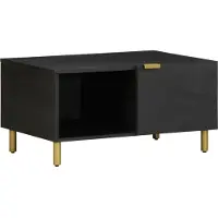 vidaXL Table basse noire 80x50x40 cm bois composite