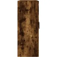 vidaXL Armoires murales 2 pcs. Chêne fumé Matériau dérivé du bois