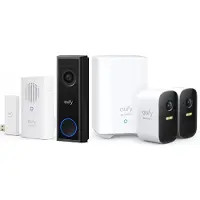 Eufy deurbel starterkit 2K Video Deurbel + 2C Camera set + Deurbelgong - Voordeelbundel (Ethernet, Sans fil, WiFi)