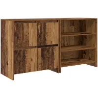 vidaXL Meuble de rangement , 2 pièces, bois d'œuvre, 70 x 41 x 75 cm, panneaux de particules