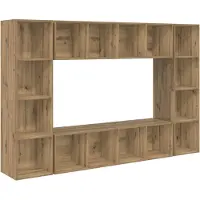 vidaXL Ensemble de meubles TV , 4 pièces, marron, 37 x 37 x 142,5 cm, aggloméré