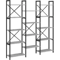 vidaXL Étagère Sonoma gris 156 x 25 x 167.5 cm Bois d'ingénierie