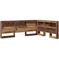 vidaXL : Tête de lit de rangement, bois de récupération, matériau composite en bois