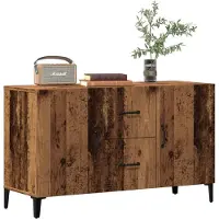 vidaXL Sideboard imitation vieux bois 100x36x60 cm Bois composite