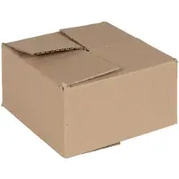 vidaXL Boîte pliante avec rangement, 50 pièces, couleur naturelle, 15 x 15 x 8 cm, carton
