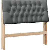 vidaXL Tête de lit rembourrée gris foncé 100 cm Pin massif