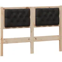 vidaXL Tête de lit Autres Marron et Noir 135 cm Pin massif
