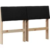 vidaXL Tête de lit rembourrée noire 120 cm Pin massif