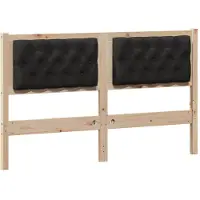 vidaXL Tête de lit Autres Marron et Noir 140 cm Pin massif