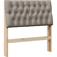 vidaXL Tête de lit rembourrée Taupe 90 cm Pin massif