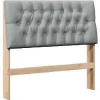 vidaXL Tête de lit rembourrée gris clair 100 cm Pin massif