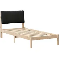 vidaXL Cadre de lit brun et noir 100 x 200 cm pin massif