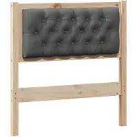 vidaXL Tête de lit Autres Marron et Gris foncé 80 cm Pin massif