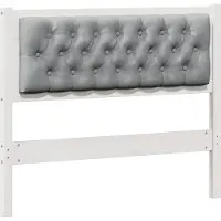 vidaXL Tête de lit Autres Blanc et Gris clair 100 cm Pin massif