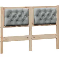 vidaXL Tête de lit Autres Marron et gris clair 135 cm Pin massif