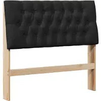 vidaXL Tête de lit rembourrée noire 100 cm Pin massif