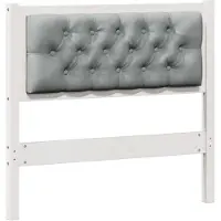 vidaXL Tête de lit Autres Blanc et Gris clair 90 cm Pin massif