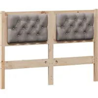 vidaXL Tête de lit Autres Marron et Taupe 135 cm Pin massif