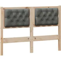 vidaXL Tête de lit marron et gris foncé 120 cm pin massif