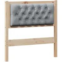 vidaXL Tête de lit Autres Marron et gris clair 75 cm Pin massif