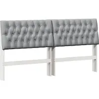 vidaXL Tête de lit rembourrée gris clair 180 cm Pin massif