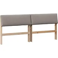 vidaXL Tête de lit rembourrée taupe 200 cm Pin massif