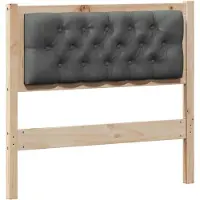 vidaXL Tête de lit Autres Marron et Gris foncé 90 cm Pin massif