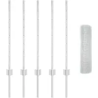 vidaXL Clôture en fil de fer soudé avec poteaux 10 x 0,8 m (L x H)
