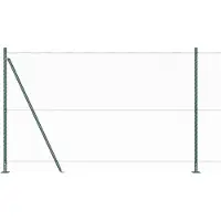 vidaXL Clôture hexagonale avec socle en béton, 10 x 1,6 m, acier revêtu de PVC