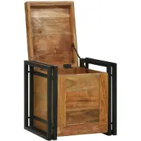 vidaXL Boîte de rangement marron et noire, 40 x 40 x 40 cm