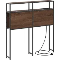 vidaXL Tête de lit avec rangement , aspect chêne brun, aggloméré