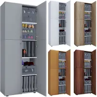 VCM XXL bois Grande armoire à chaussures Commode à chaussures Étagère à chaussures Bottes Grande Lona 5 compartiments