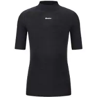 Santini Lana Short Sleeve Base Layer Noir XS Homme