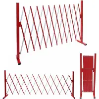 Mendler Grillage Hwc-B34, Grille Protectrice Télescopique, Aluminium Rouge/Blanc Hauteur 103cm, Largeur 37-300cm