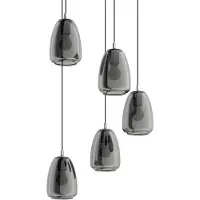 Eglo Alobrase Lustre contemporain 5 Lumières Métal Chrome